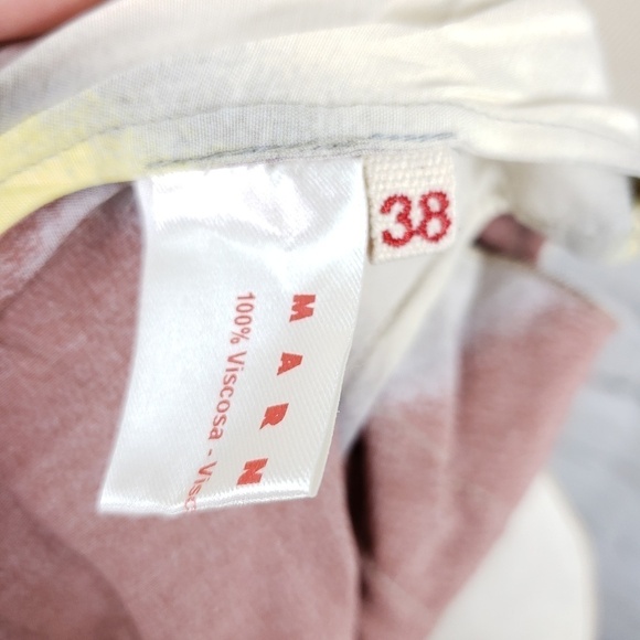 MARNI v neck diamond pattern flutter sleeve 38(it) - Picture 2 of 8